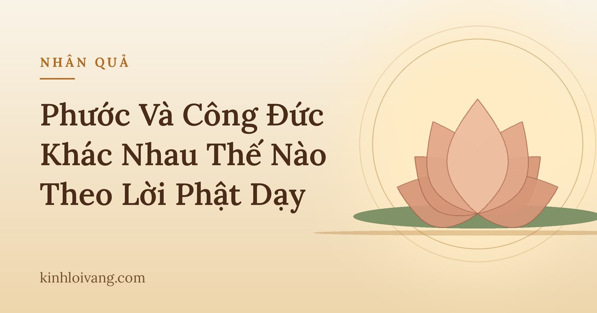 Phước Và Công Đức Khác Nhau Thế Nào Theo Lời Phật Dạy